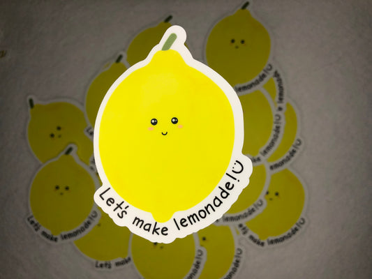 Lemon Stickers - "Let's make lemonade!"