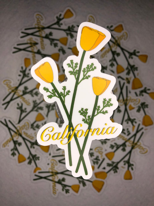 California Poppy Stickers