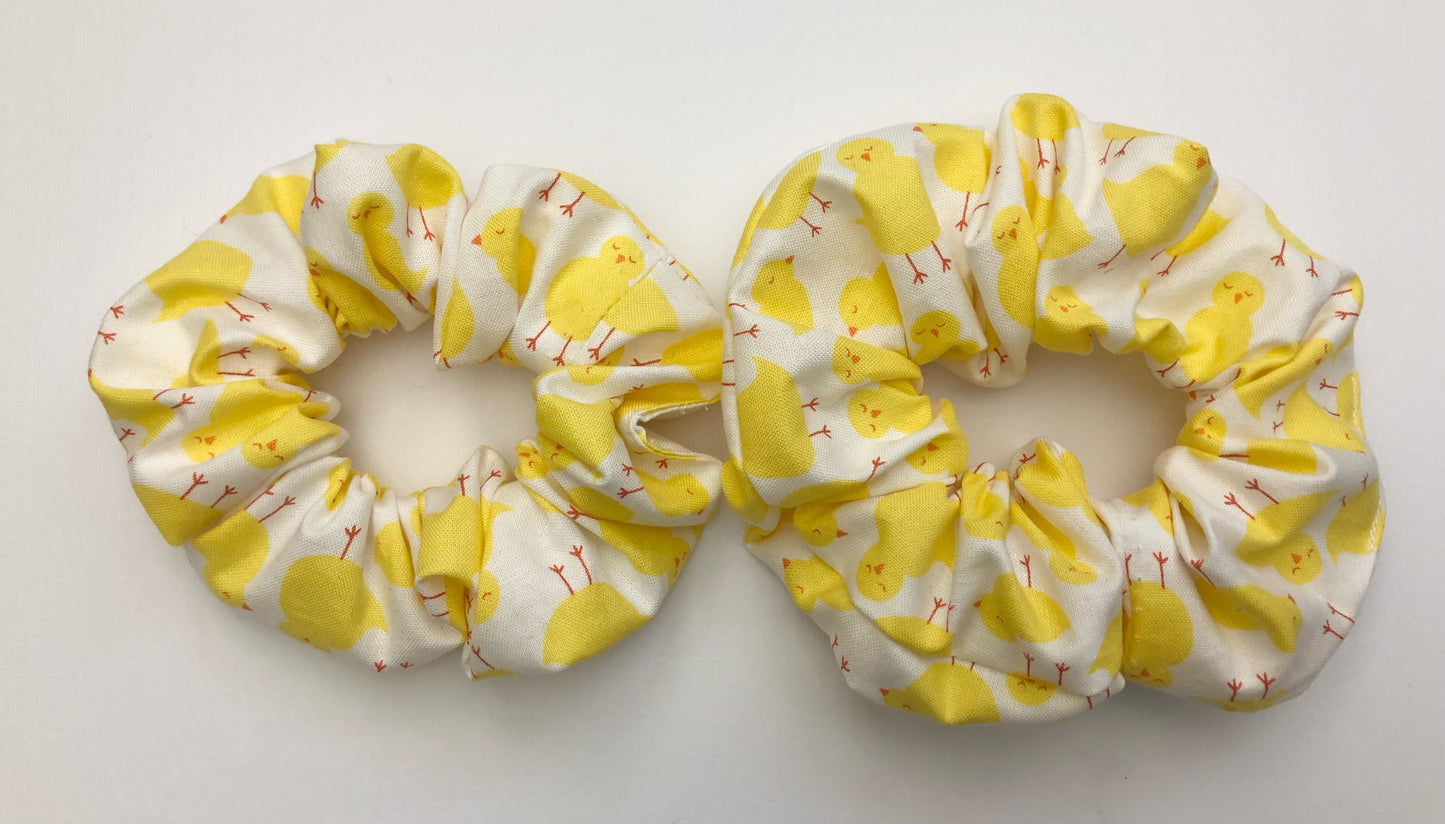 Cute Yellow Chick Scrunchies